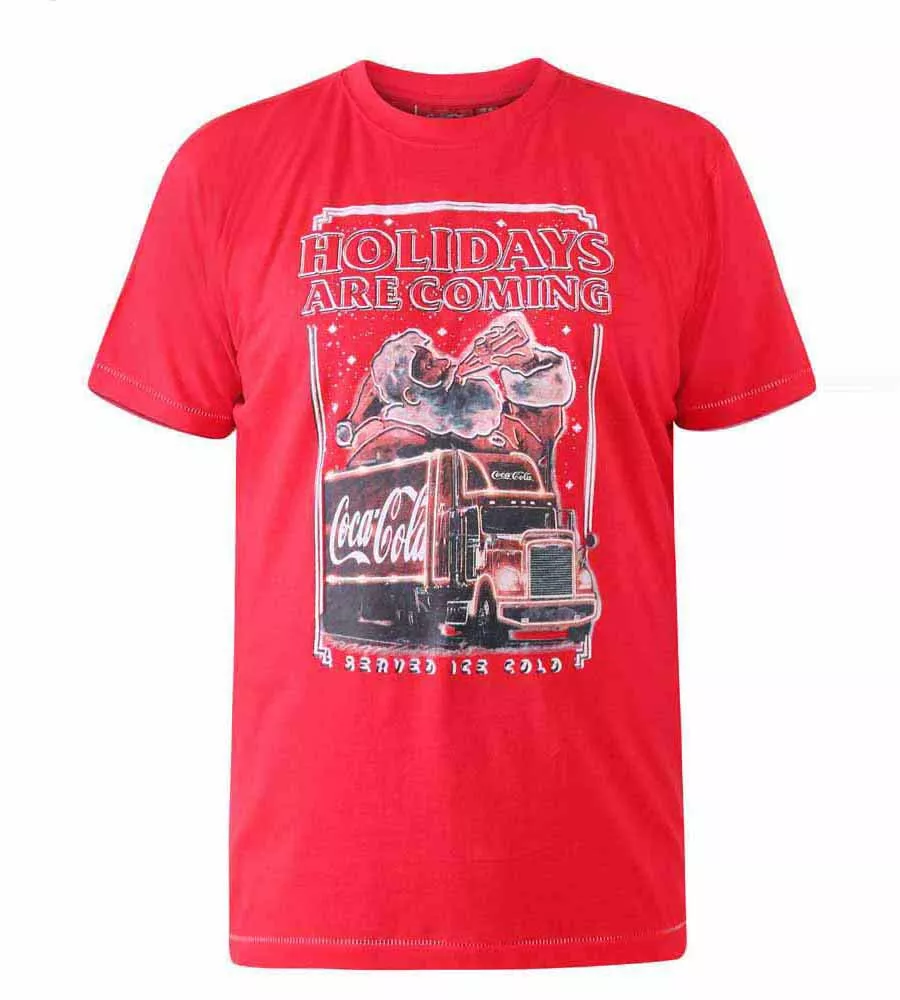 D555 Mens Coca Cola Truck Christmas T-Shirt Officially Licensed Product Dalton