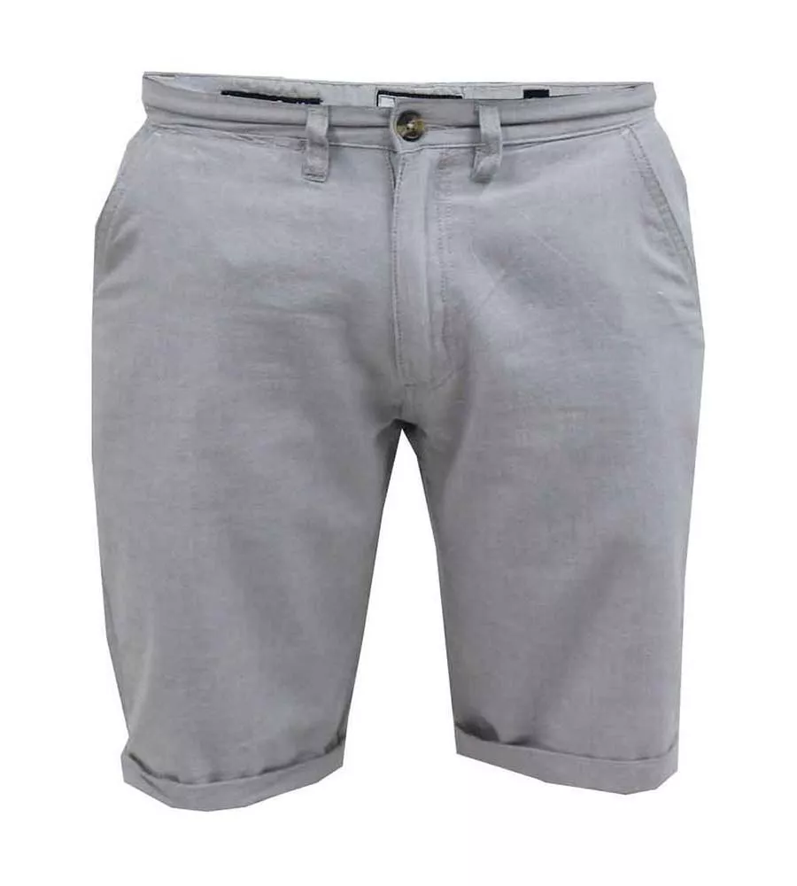 Grey Oxford D555 Mens Chino Shorts (NEWGATE)