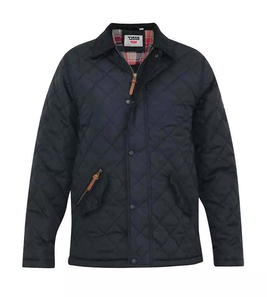 Mens Quilted Jacket With Corduroy Collar (MATIAS) by D555