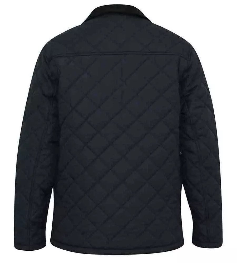 Mens Quilted Jacket With Corduroy Collar (MATIAS) by D555