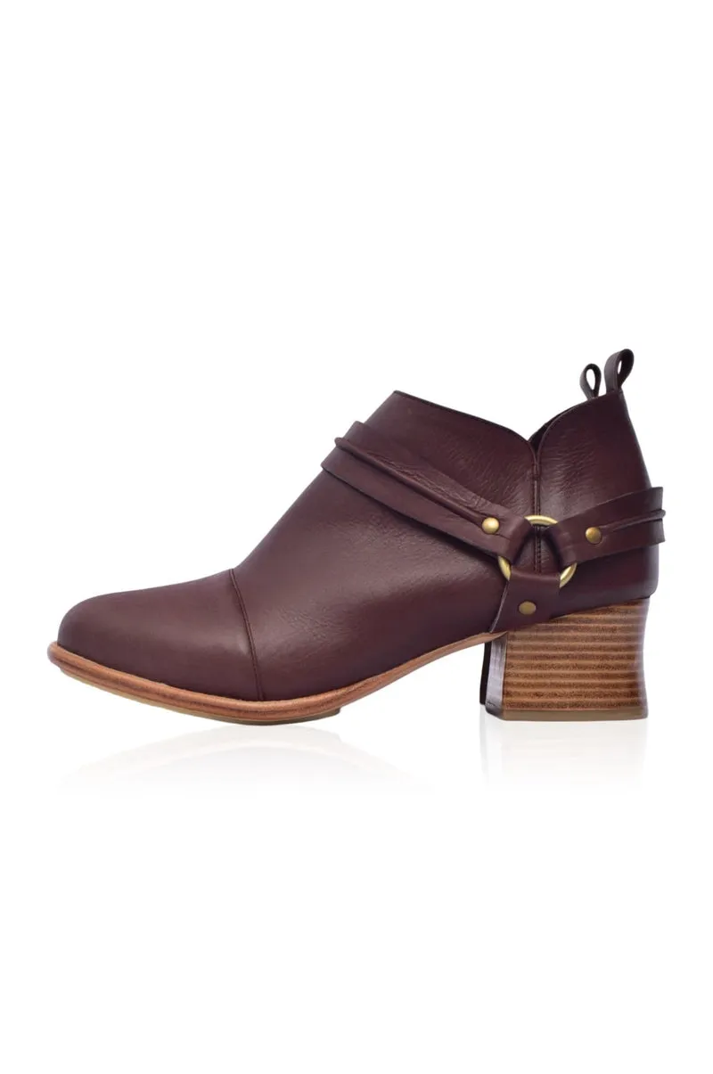 Dark Brown Dasha Low Ankle Booties