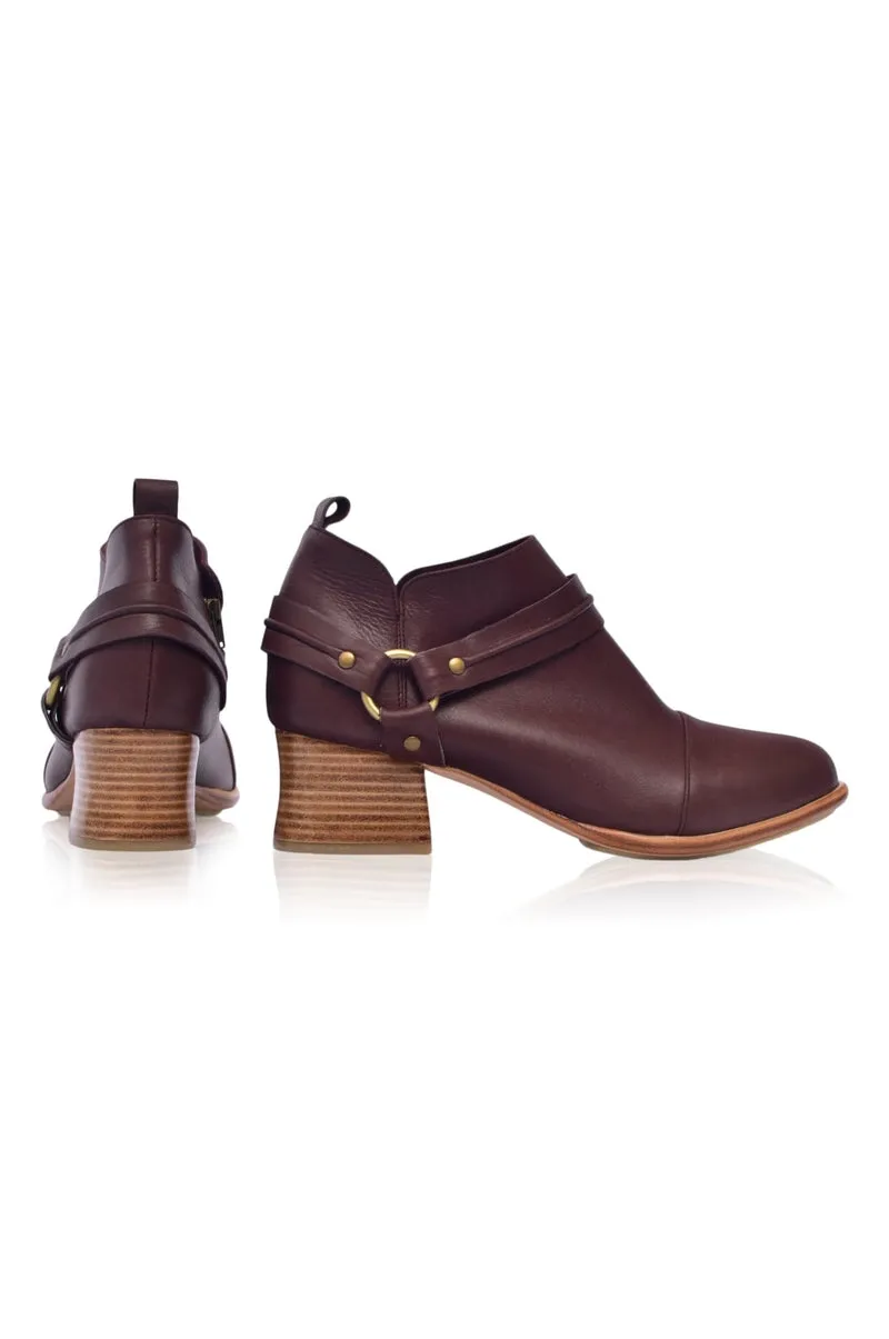 Dark Brown Dasha Low Ankle Booties