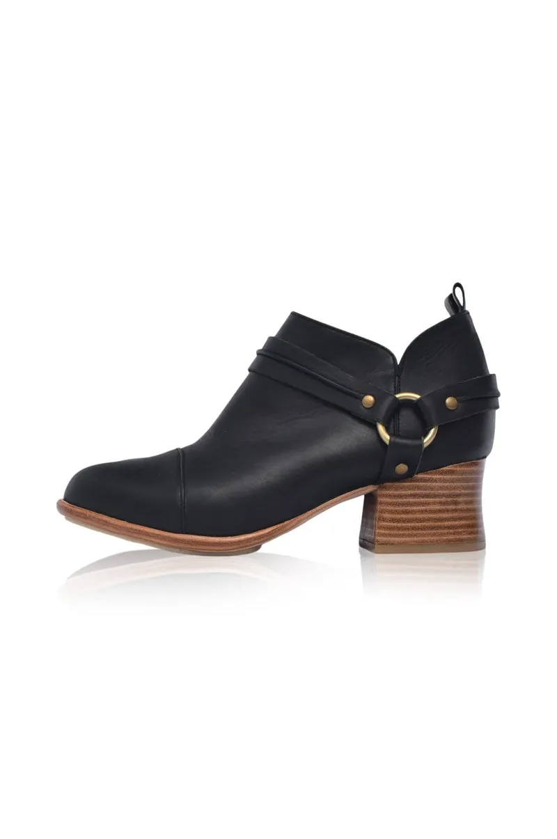 Dark Brown Dasha Low Ankle Booties