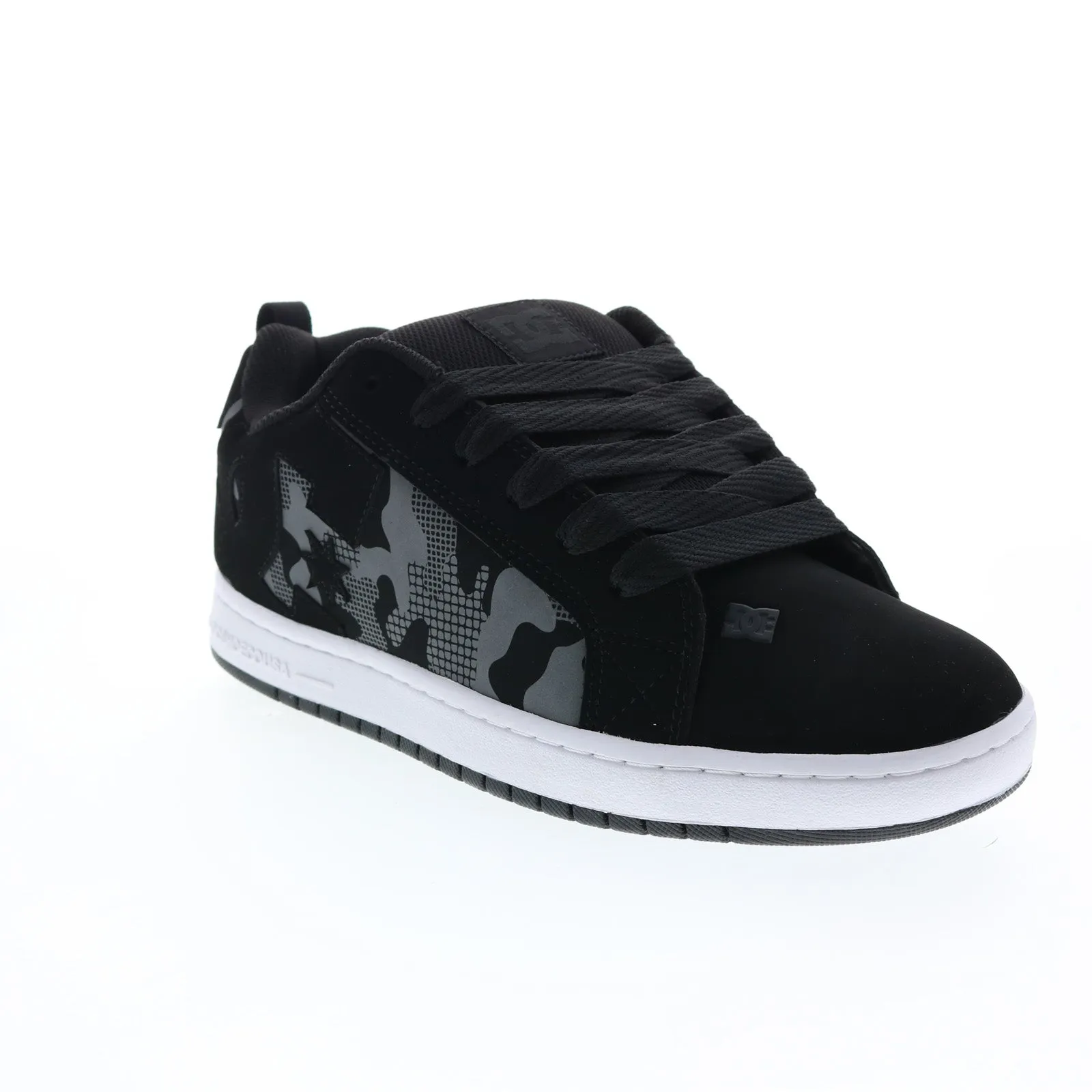 DC Court Graffik Men's Black Nubuck Skate Sneakers