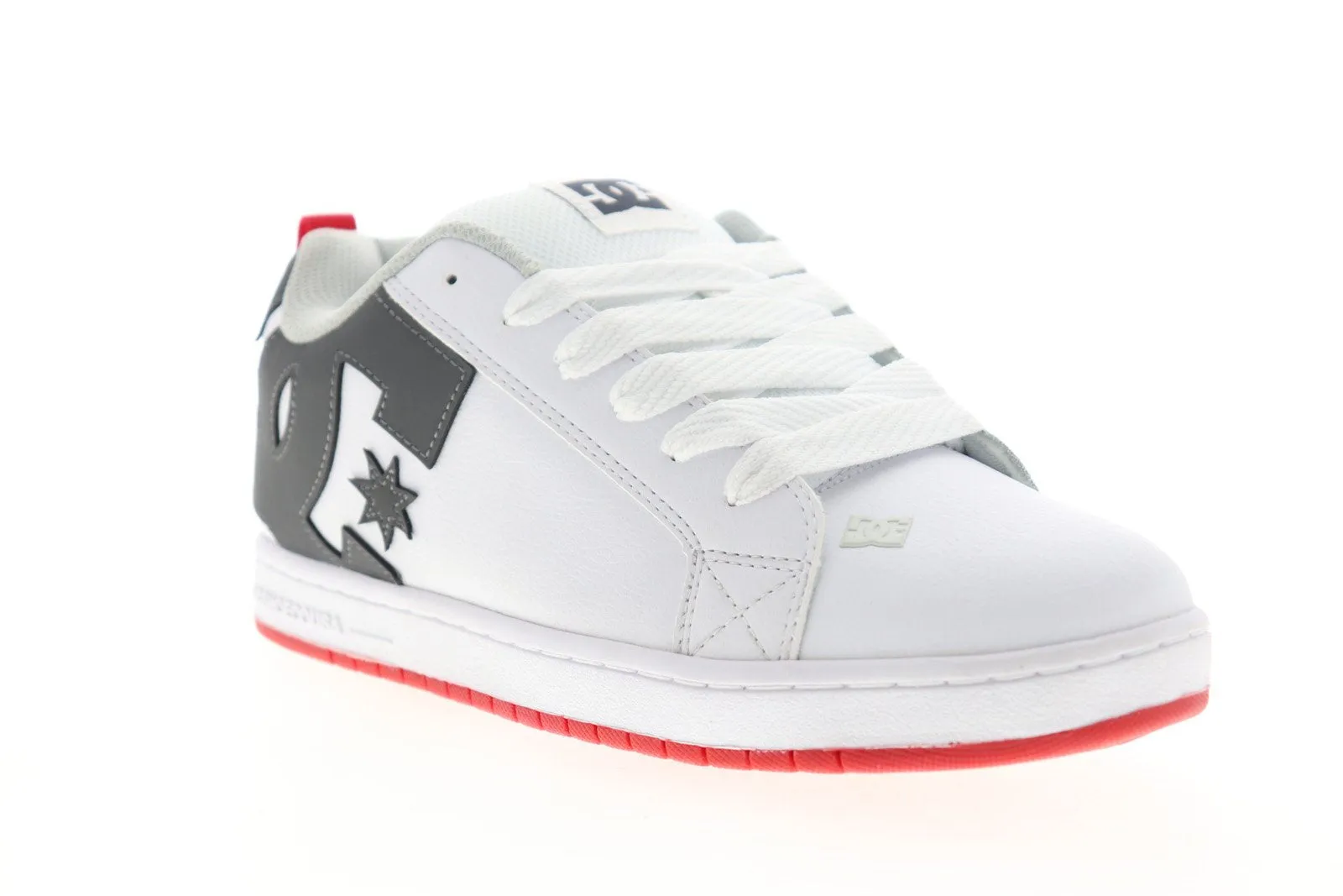 DC Court Graffik Men's White Leather Skate Shoes.