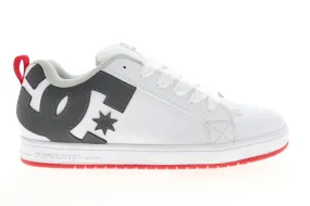 DC Court Graffik Men's White Leather Skate Shoes.