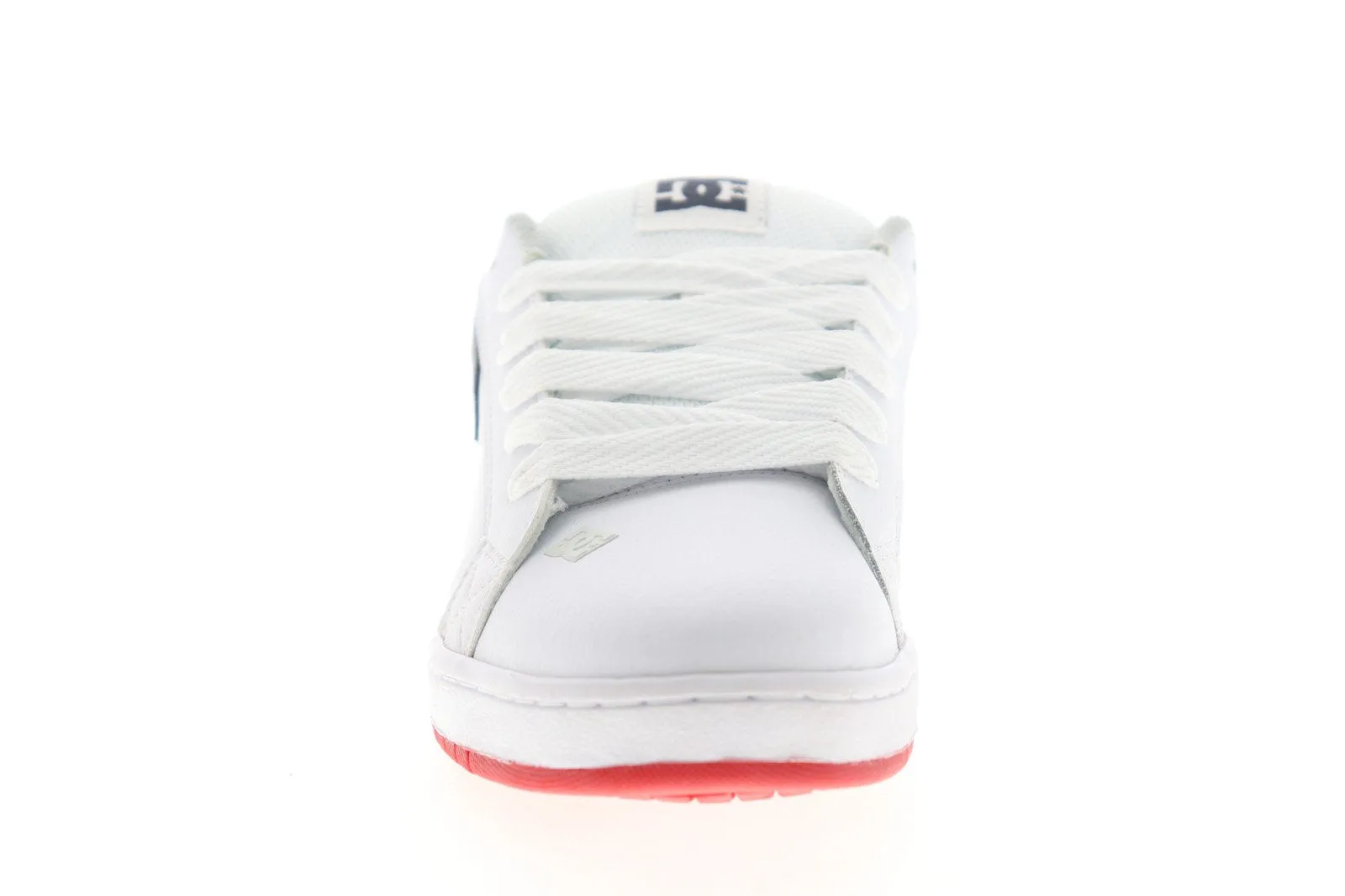 DC Court Graffik Men's White Leather Skate Shoes.