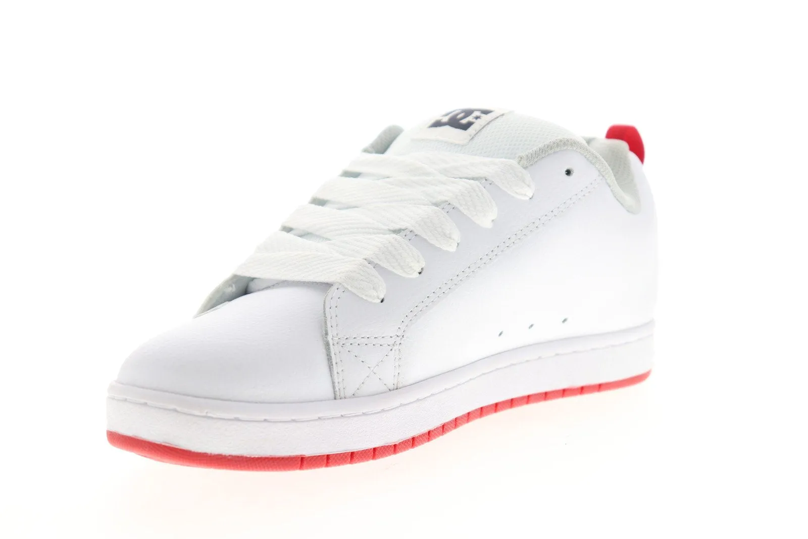 DC Court Graffik Men's White Leather Skate Shoes.