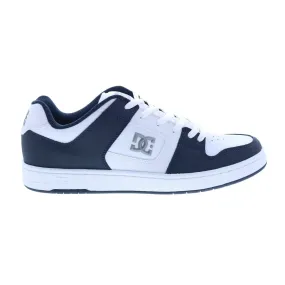 DC Mens Blue Leather Skate Sneakers Shoes - Manteca 4 S ADYS100766-DNW