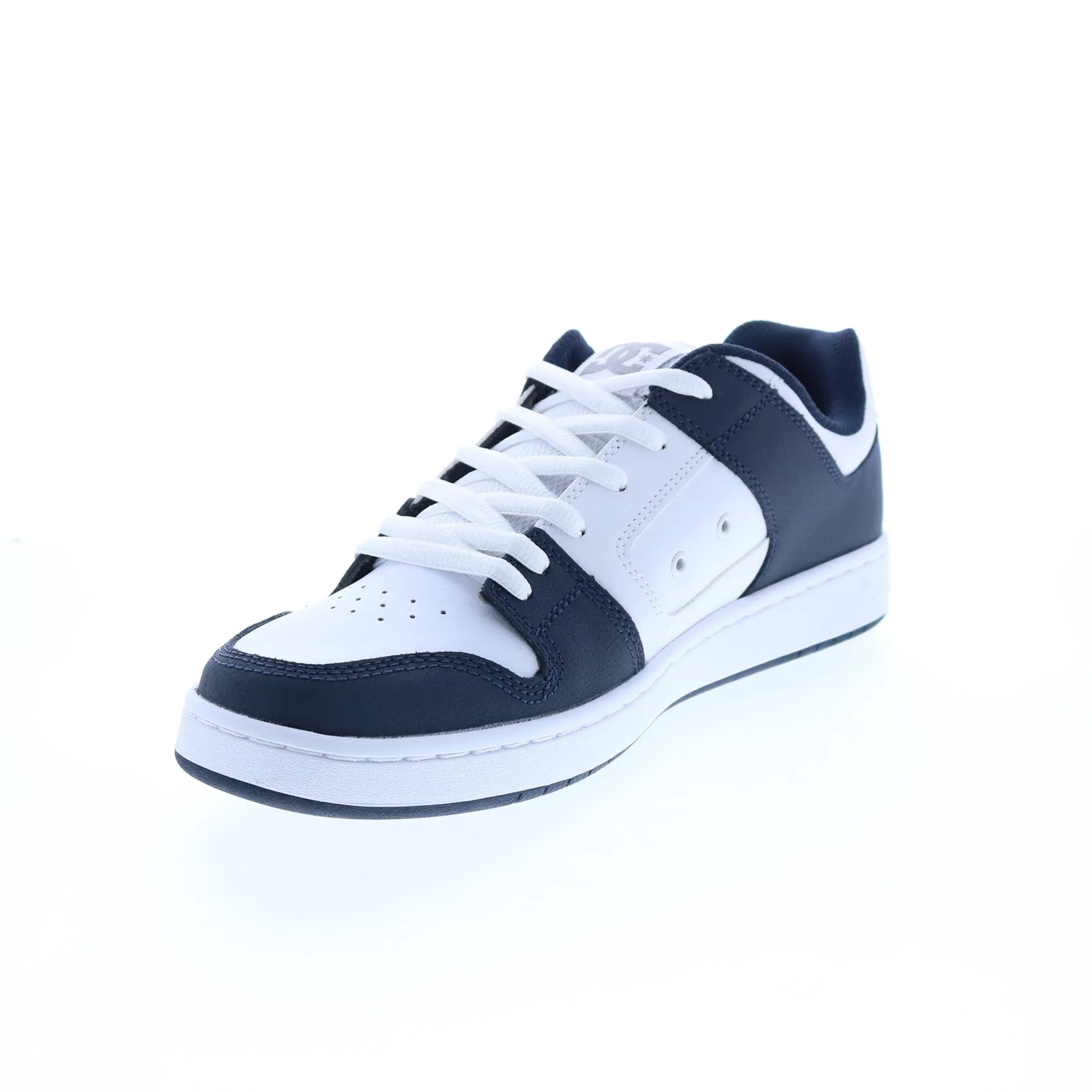 DC Mens Blue Leather Skate Sneakers Shoes - Manteca 4 S ADYS100766-DNW