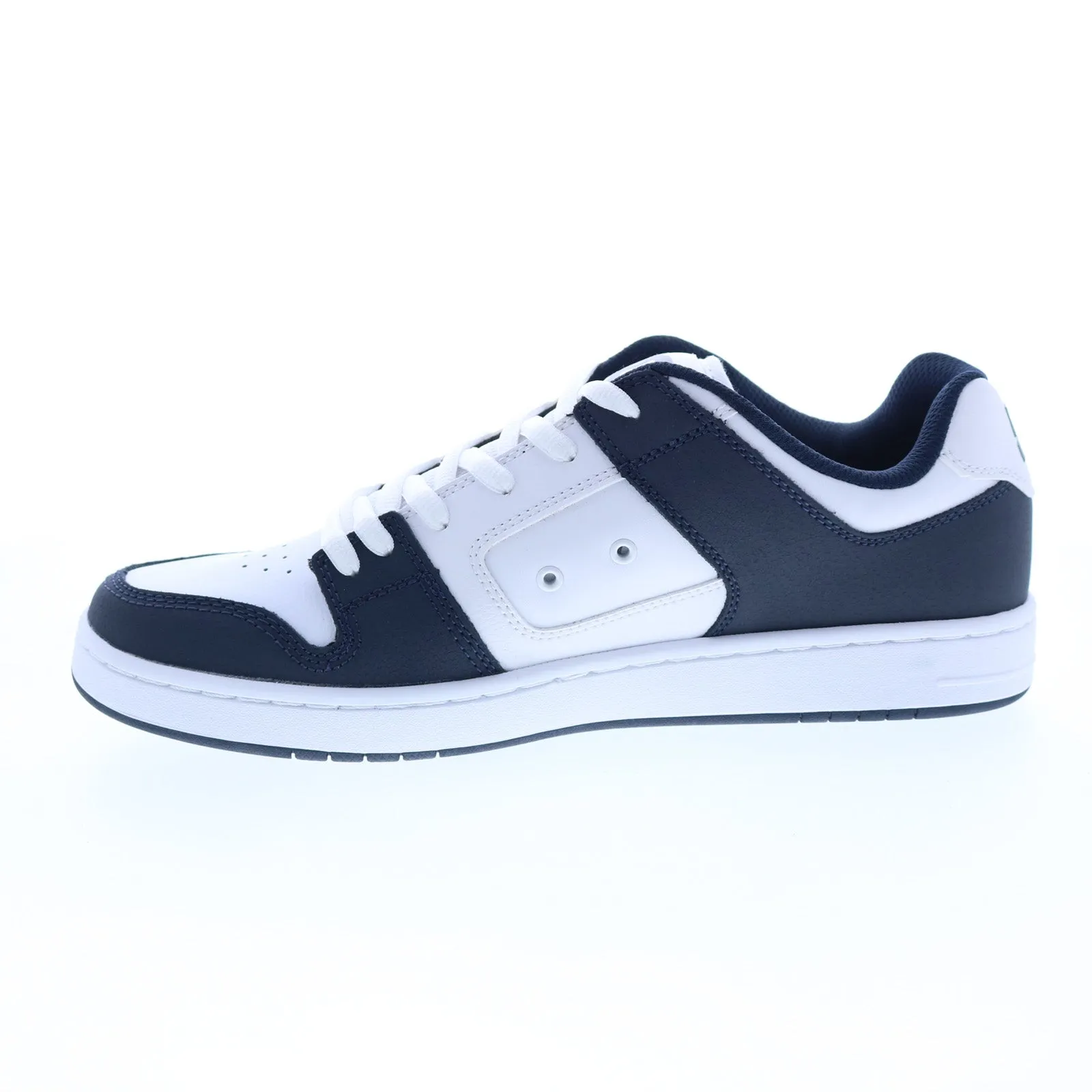 DC Mens Blue Leather Skate Sneakers Shoes - Manteca 4 S ADYS100766-DNW