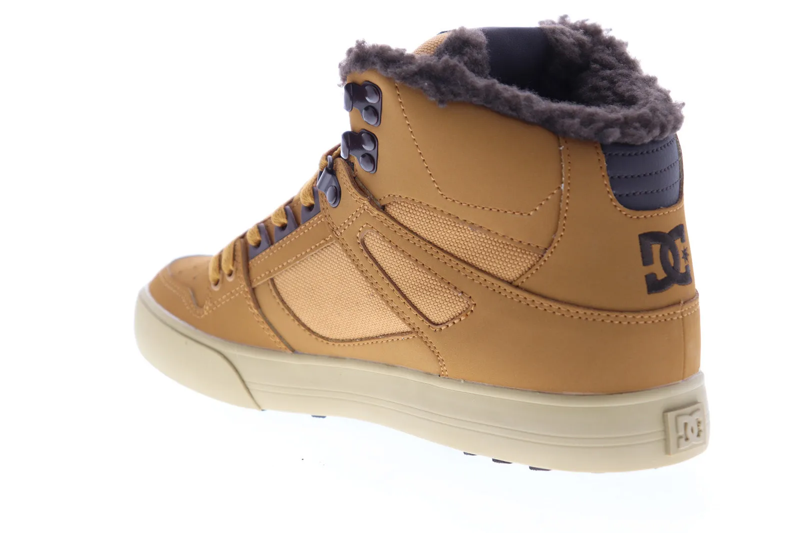 DC Pure High Top Water-Resistant Special Edition Men's Brown Nubuck Leather Skate Shoes