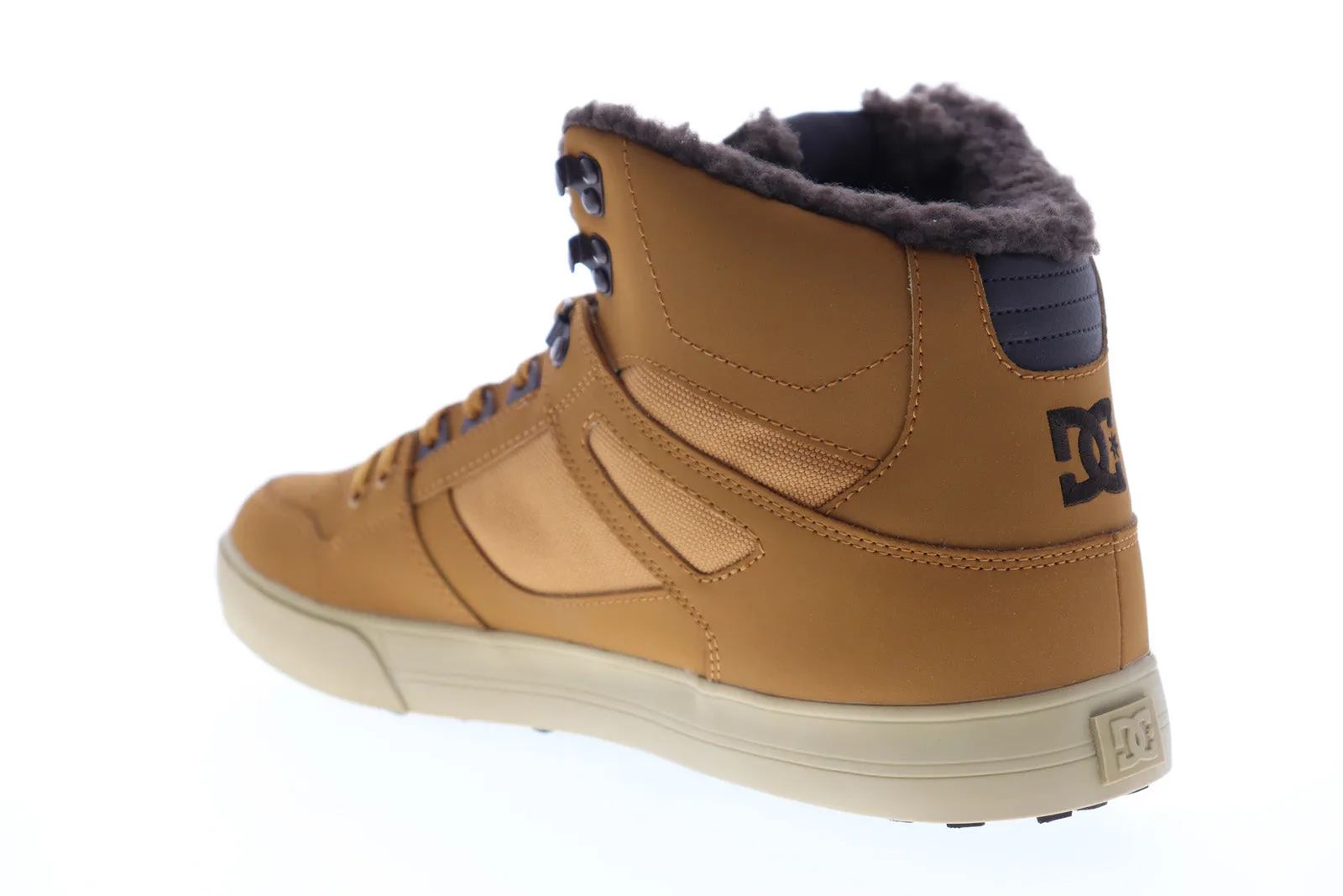 DC Pure High Top Water-Resistant Special Edition Men's Brown Nubuck Leather Skate Shoes