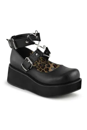 DEMONIA CULT SPRITE-02 Mary Janes Shoes in Black