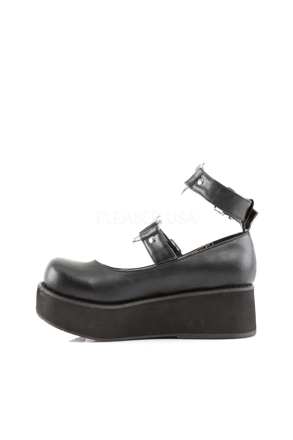 DEMONIA CULT SPRITE-02 Mary Janes Shoes in Black