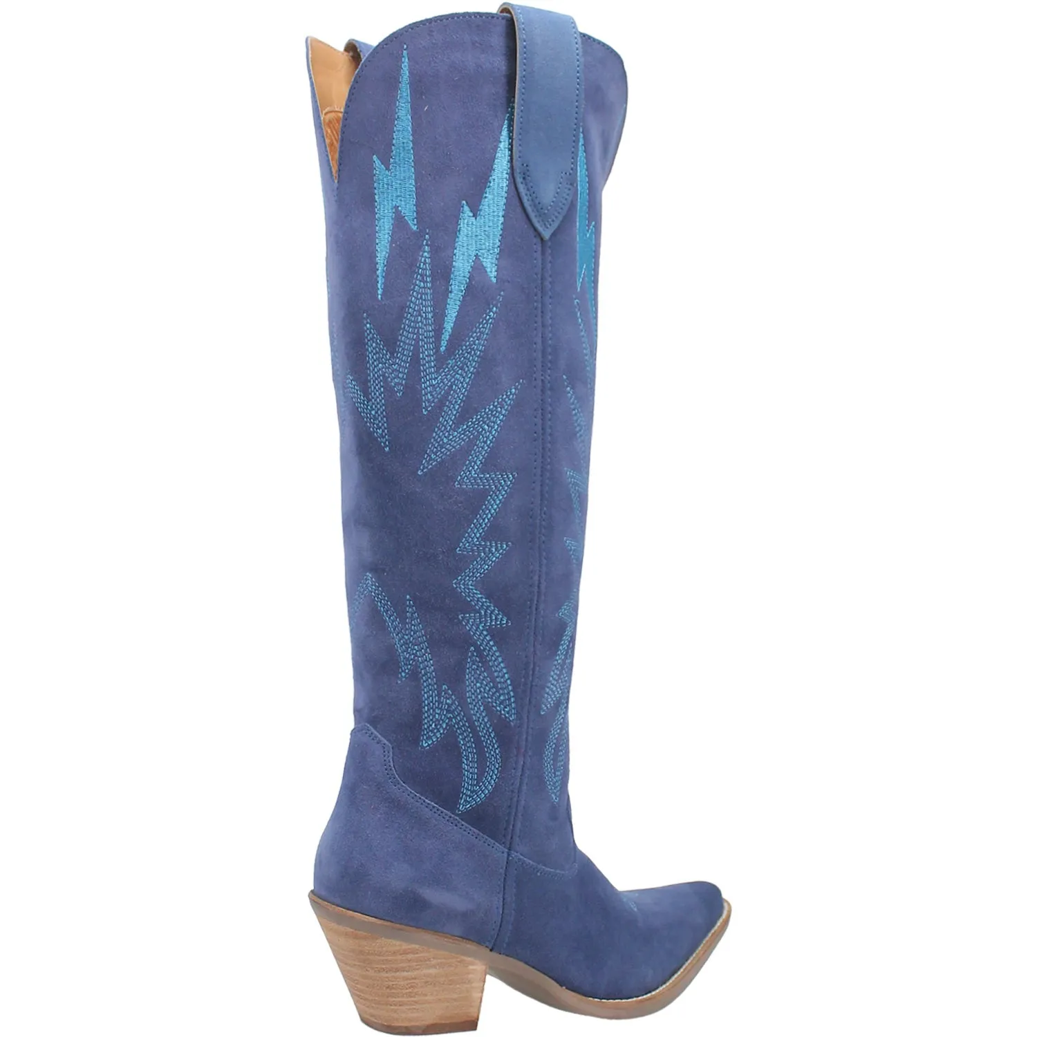 Dingo Thunder Road Blue Suede Fashion Boots for Women