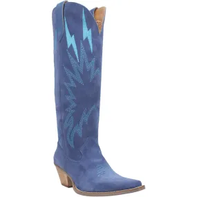 Dingo Thunder Road Blue Suede Fashion Boots for Women