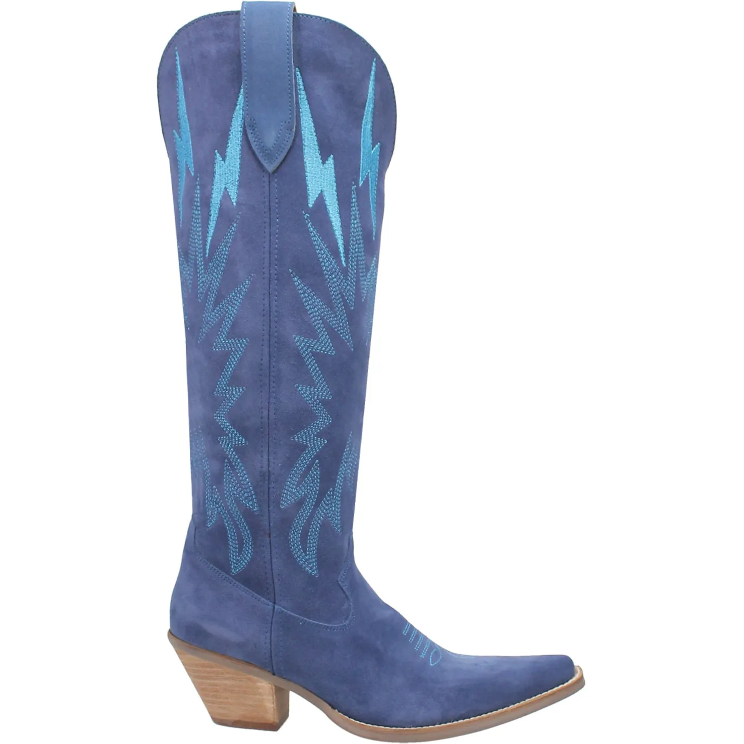 Dingo Thunder Road Blue Suede Fashion Boots for Women