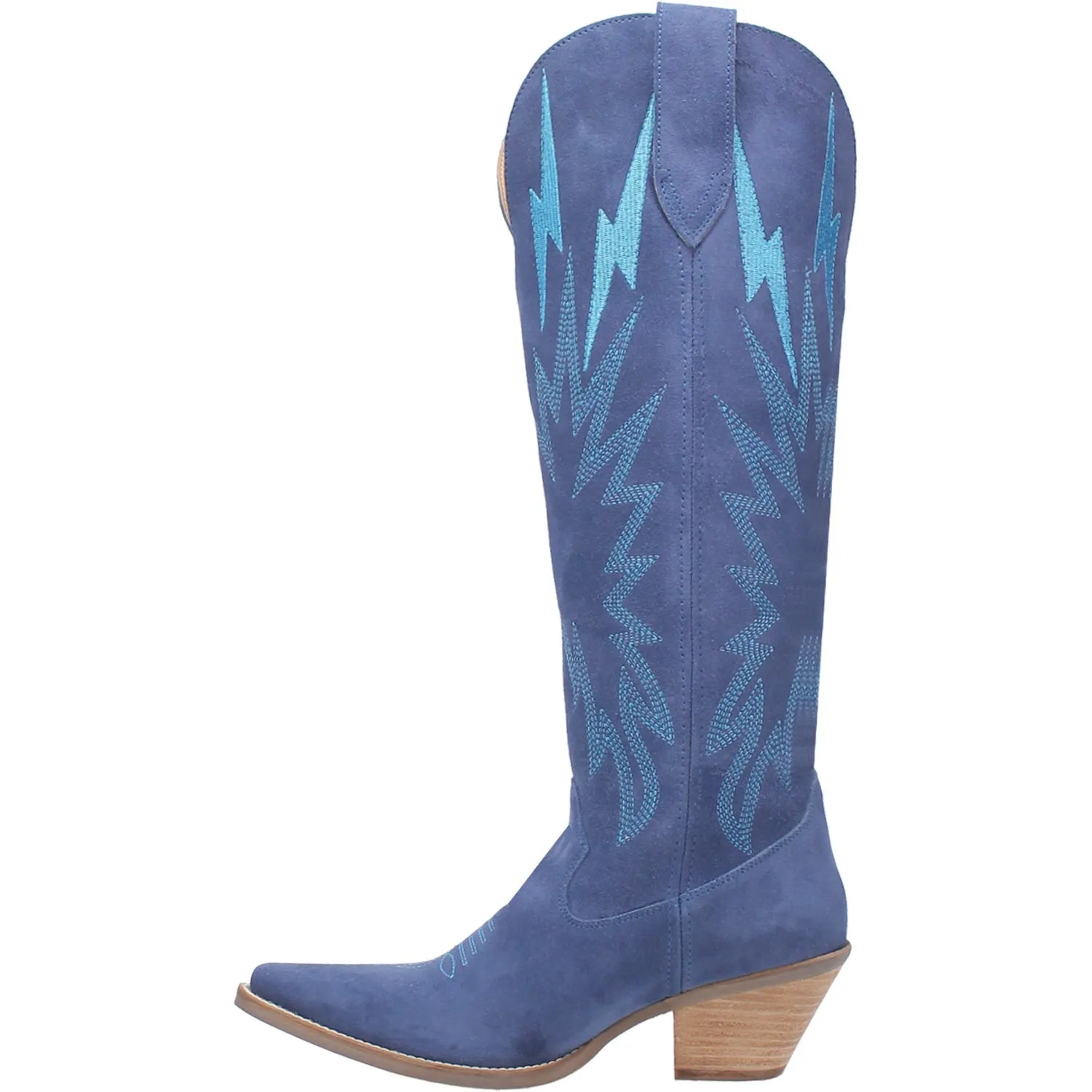 Dingo Thunder Road Blue Suede Fashion Boots for Women