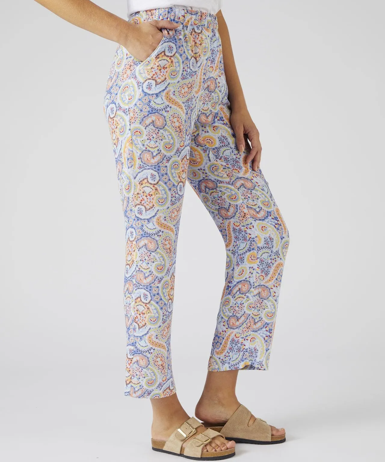 Ecovero Paisley Print Trousers