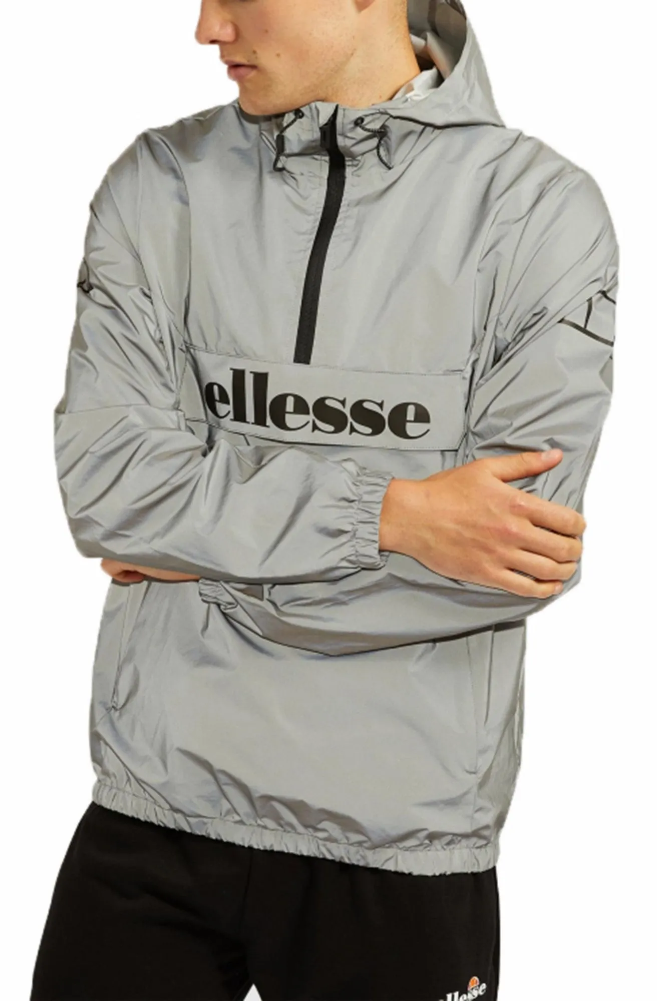 Reflective Ellesse Mens Acera Hooded Cagoule Jacket