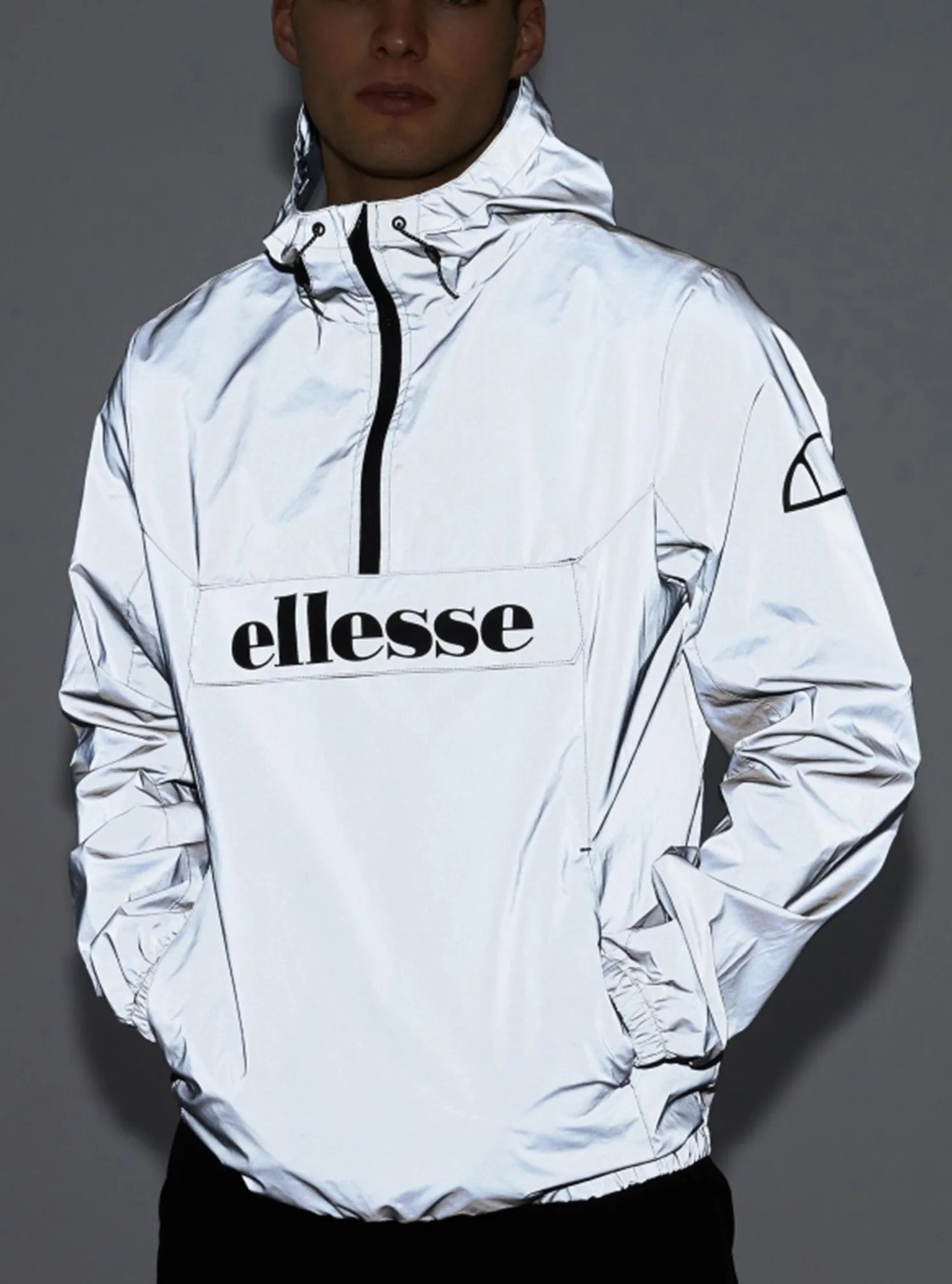 Reflective Ellesse Mens Acera Hooded Cagoule Jacket