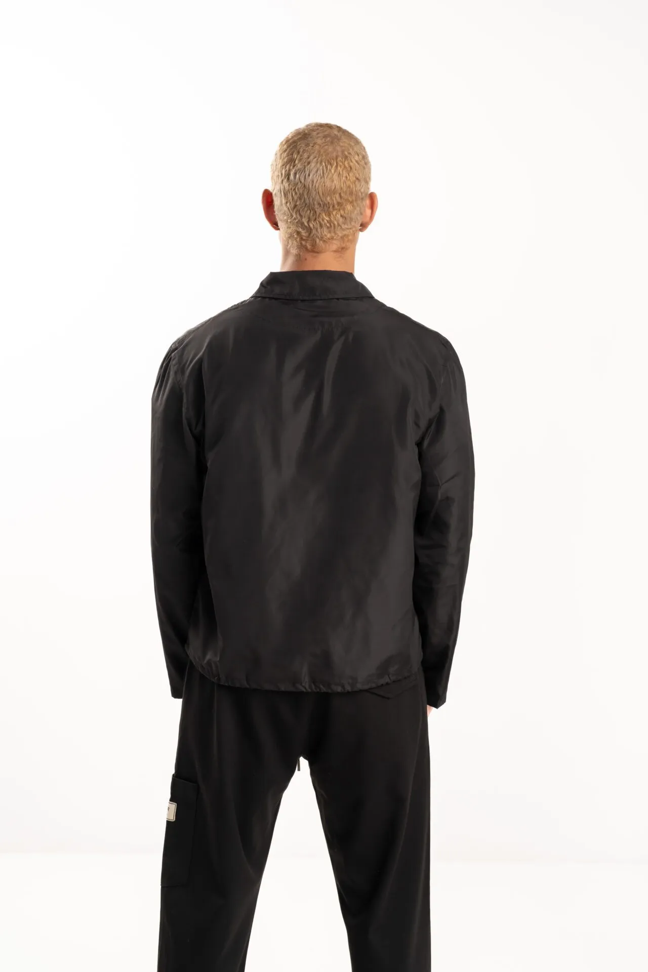 Flaneur Black Signature Coach Jacket - FNOS035