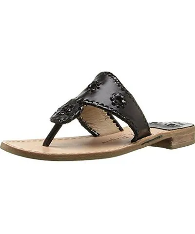 Flat Leather Slide Sandals for Women - Jack Rogers Palm Beach