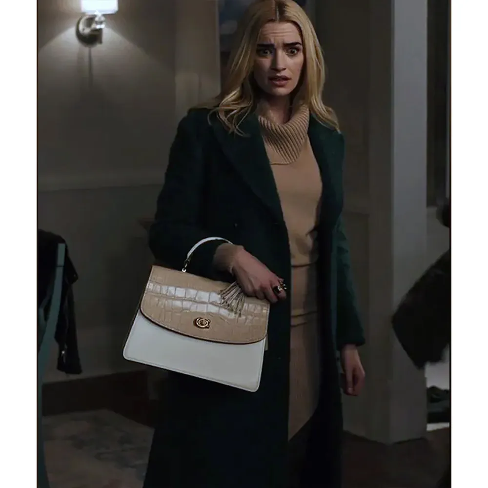 Brianne Howey Green Coat from Ginny & Georgia