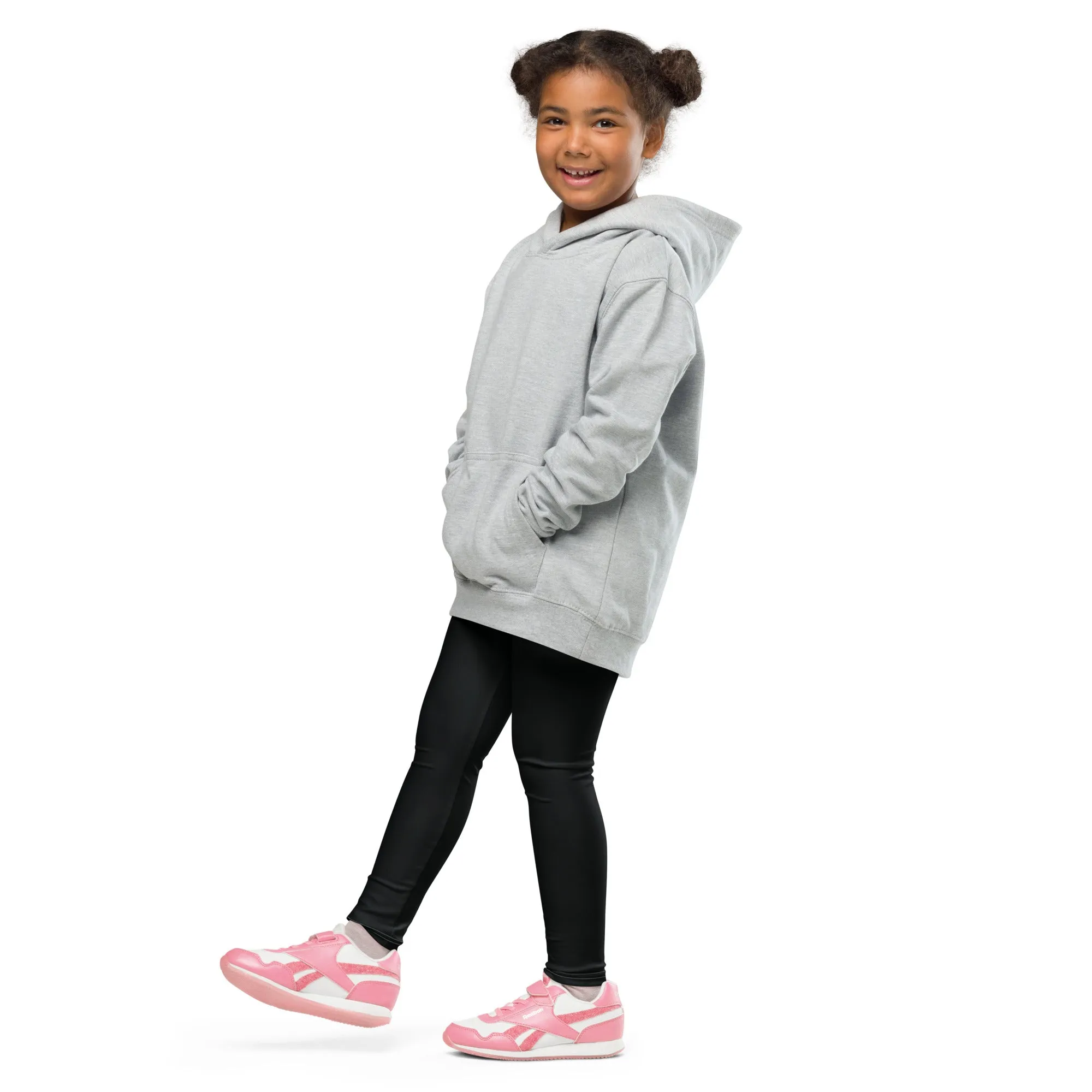 Girls' Black Workout Leggings for Active Kids - Solid Noir Shades