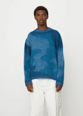 Gradation Jacquard Knitwear Yoke Sweater