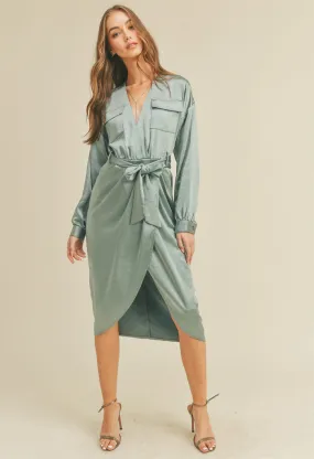 Green Knee-Length Dress