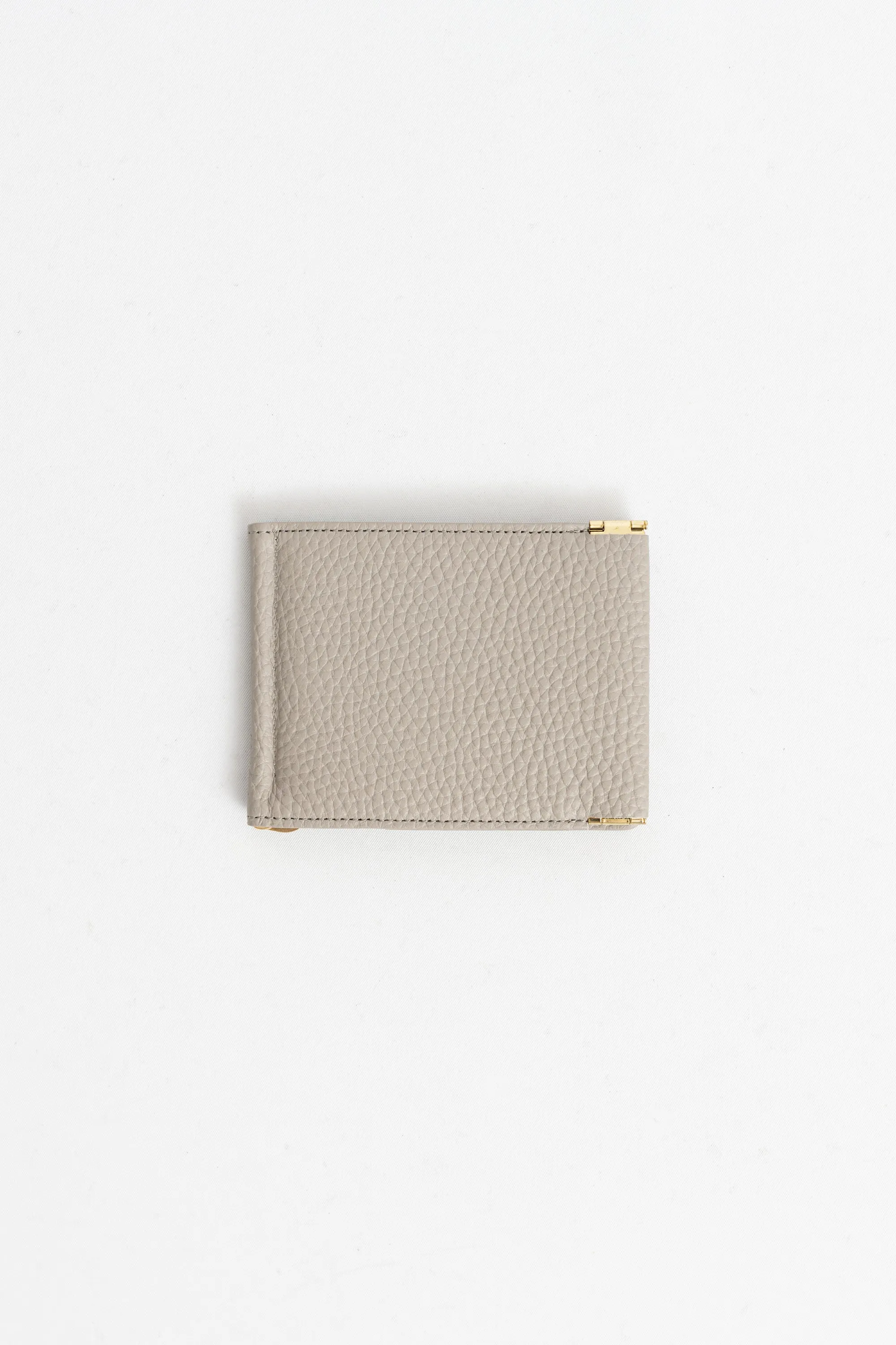 Grey Leather Money Clip