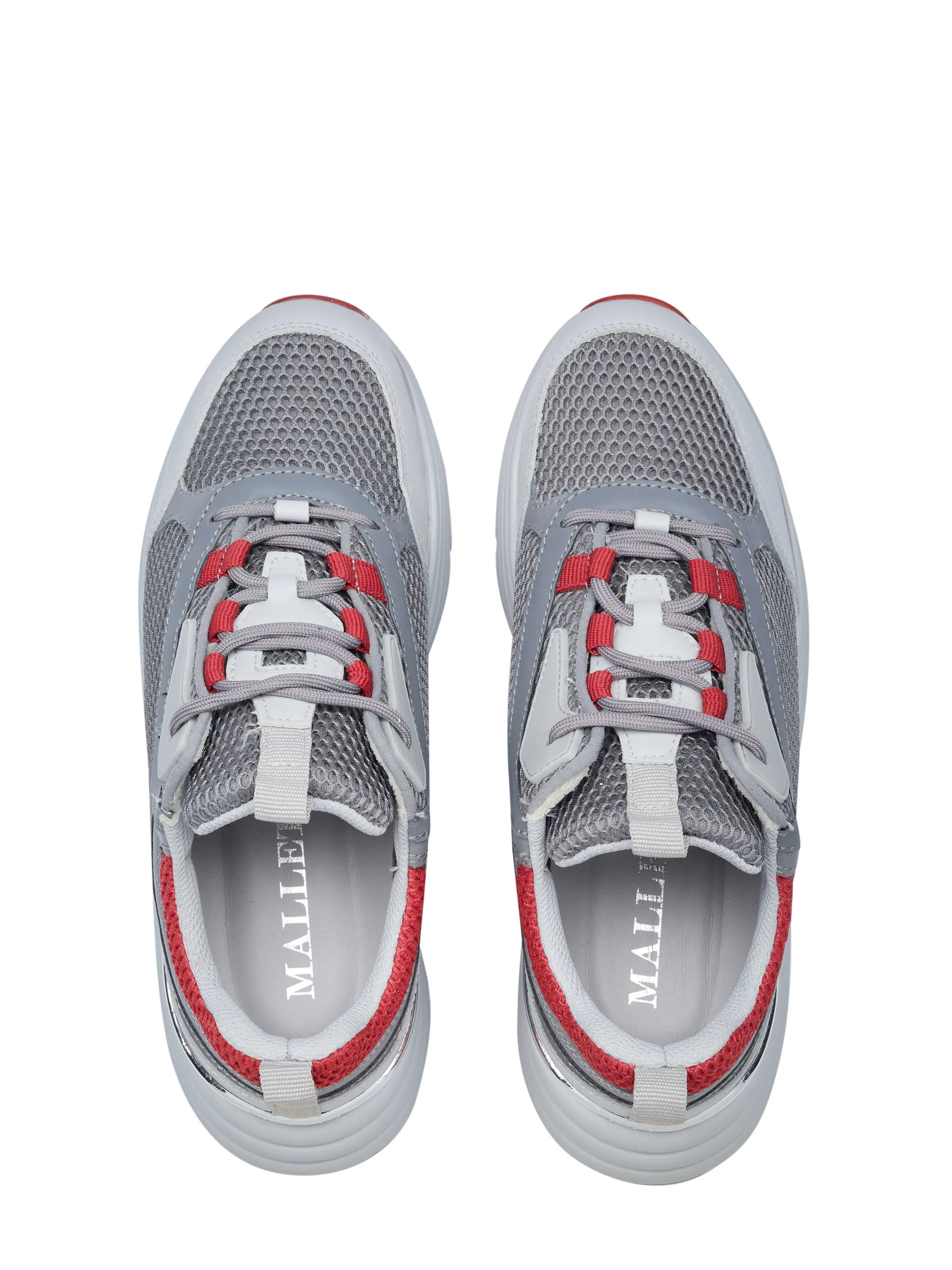 Grey-Red Mallet Shoes