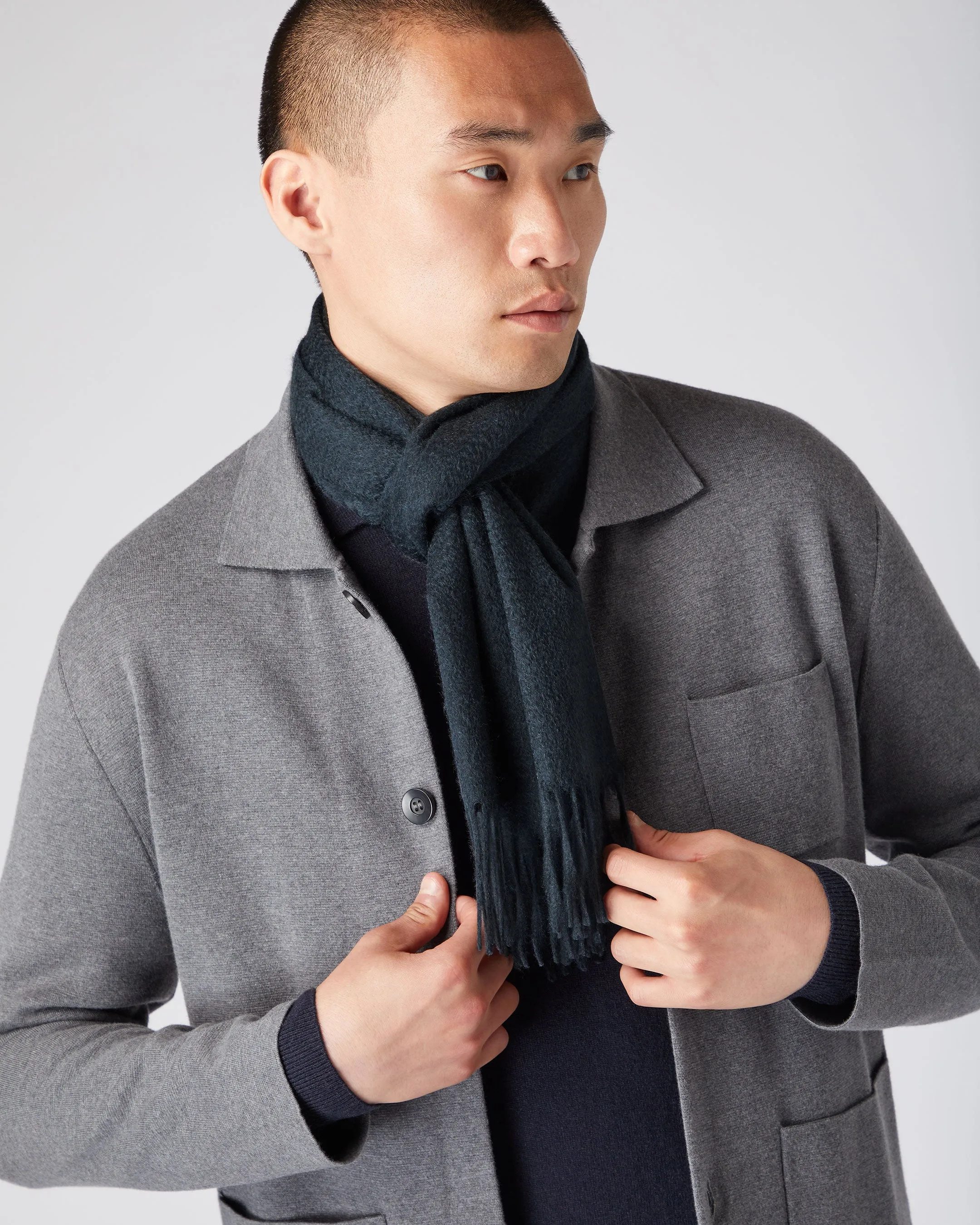 Grigio Blue Cashmere Scarf - Unisex Woven