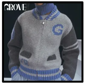 GROVE Logo Cardigans for Street Style