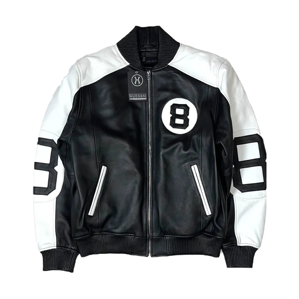 Hudson Outerwear Men's 8-Ball Jacket in Black and White (222-BLK/WHT)