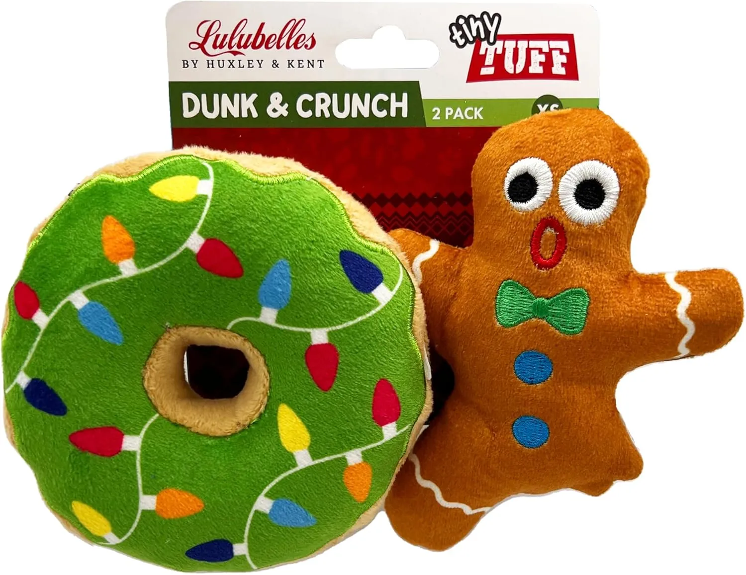 Huxley Kent Dunk Crunch Plush Dog Toy 2 Pack