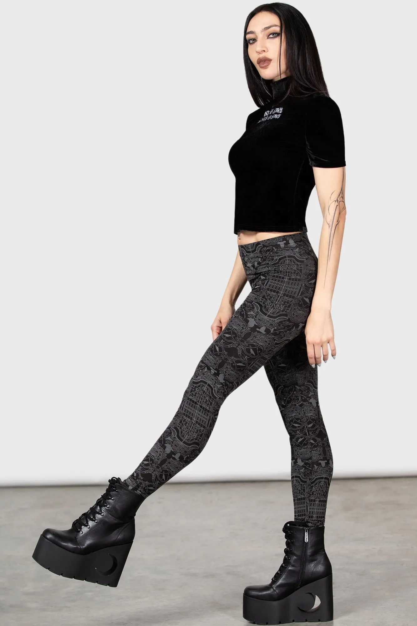 I'm Sorry Leggings - Apologize Printed Black Leggings for Women