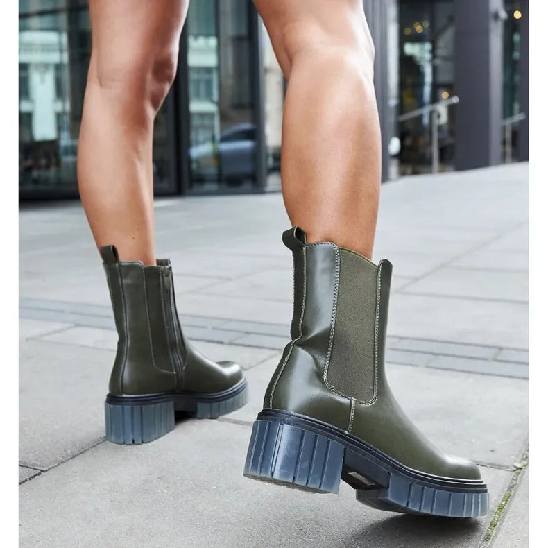 Insulated Green Combat Boots