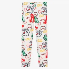 Ivory Cotton Baseball Leggings