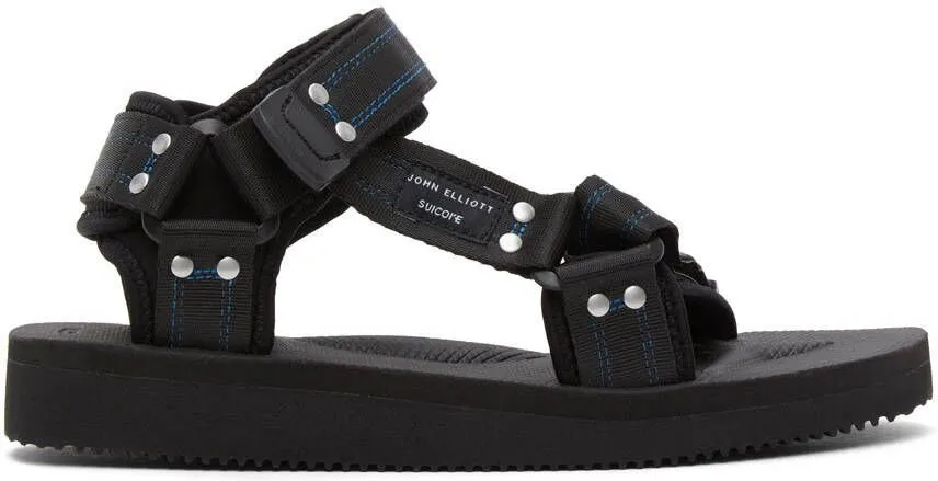 John Elliott Black Suicoke Edition Kipa-Cab Sandals