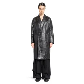 junya watanabe crocodile embossed faux leather coat