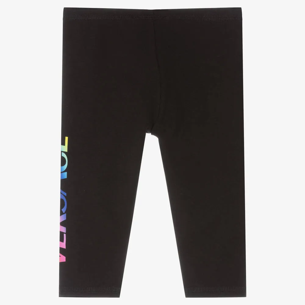 Kids' Black Logo Leggings