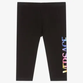 Kids' Black Logo Leggings