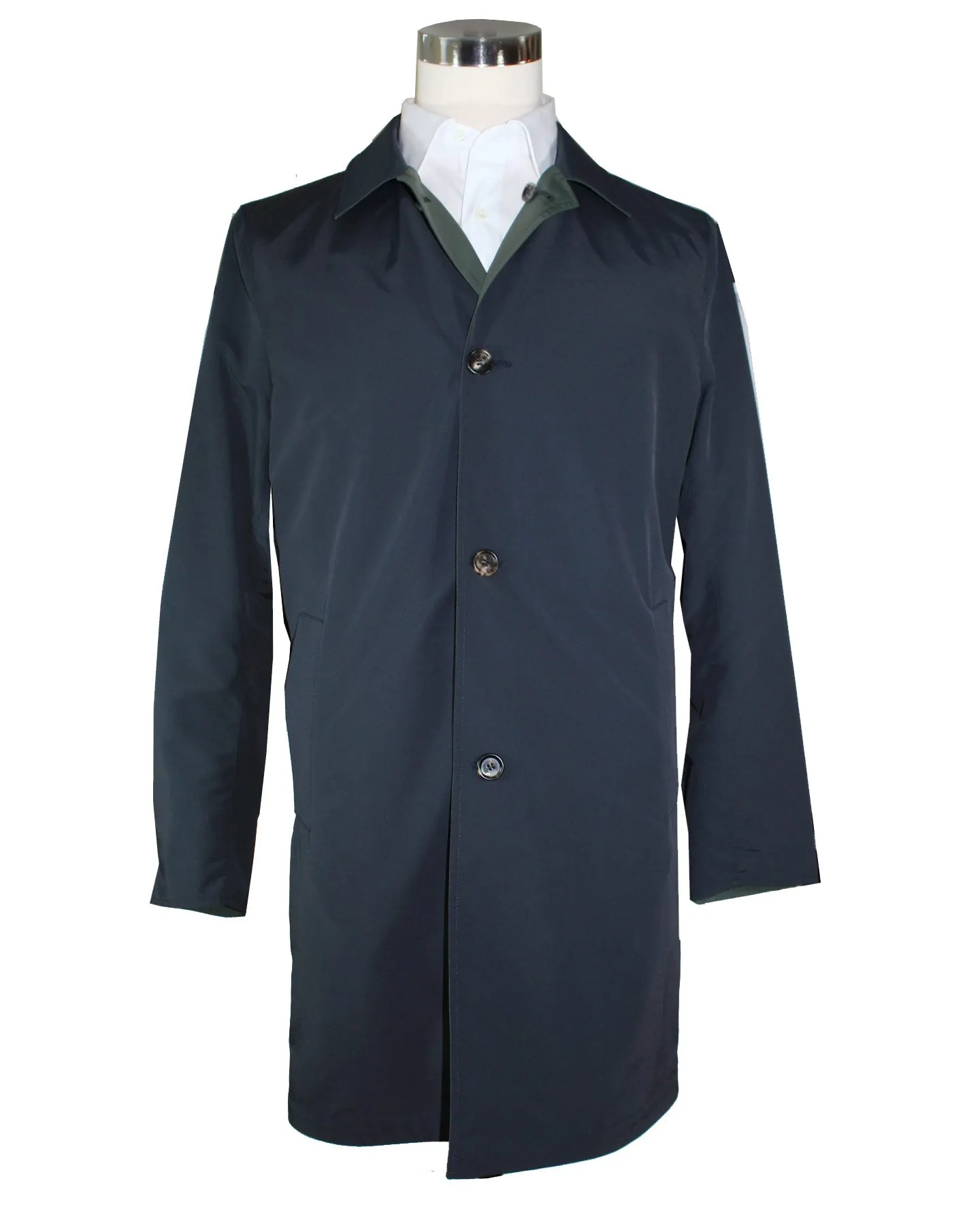 Kired Dark Blue Green Reversible Rain Coat EU 50 M