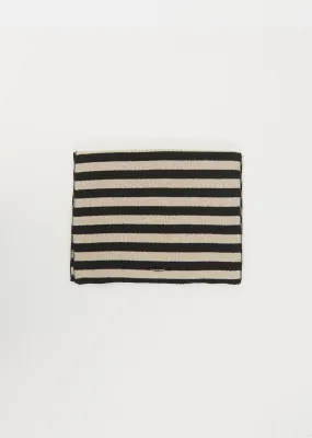 Knit Striped Cotton Blend Scarf - Shop Now.