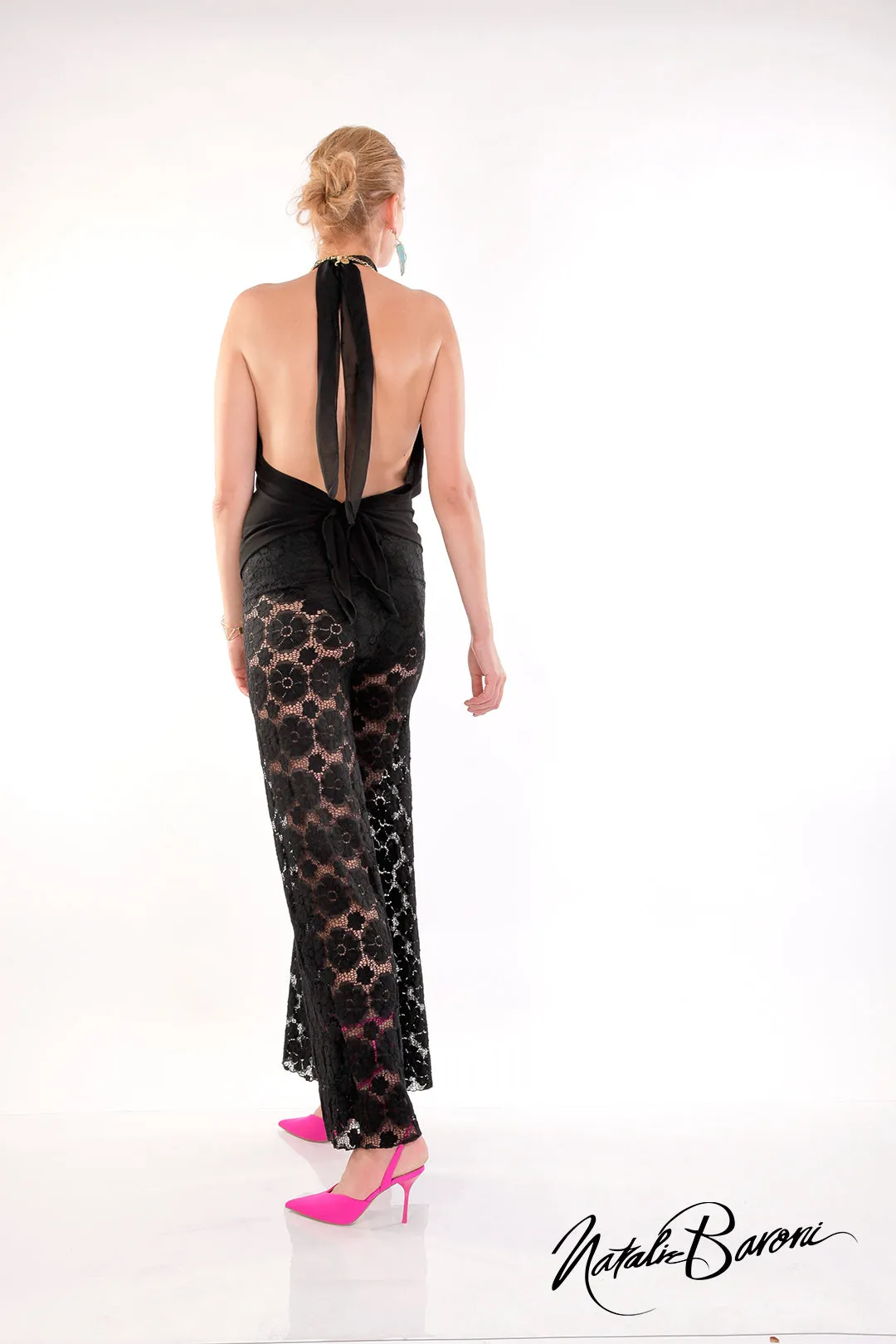 Lace Wide Leg Trousers - Burano