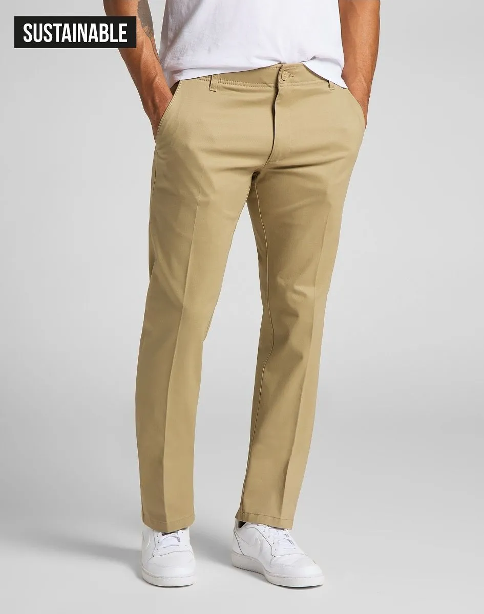 Lee Slim Stretch Chino Trousers Taupe