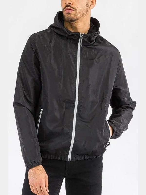 Light Hooded Windbreaker Jacket